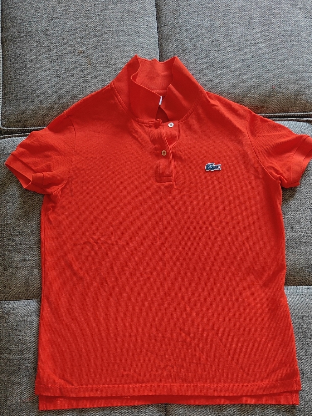 Lacoste  Orange-Red Short Sleeve Polo